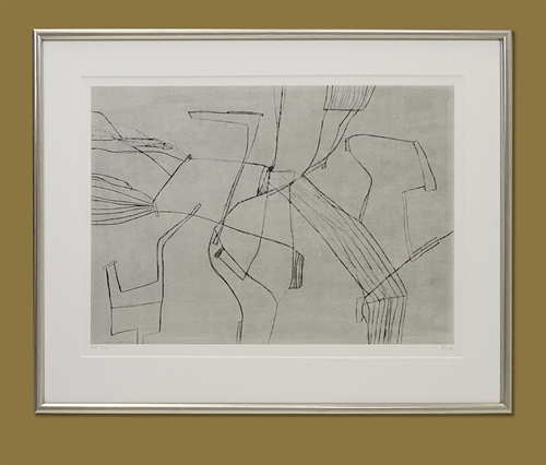 Signeret collografi af Pernille Calundan - p.t. udstillet hos Dansk Design Atelier